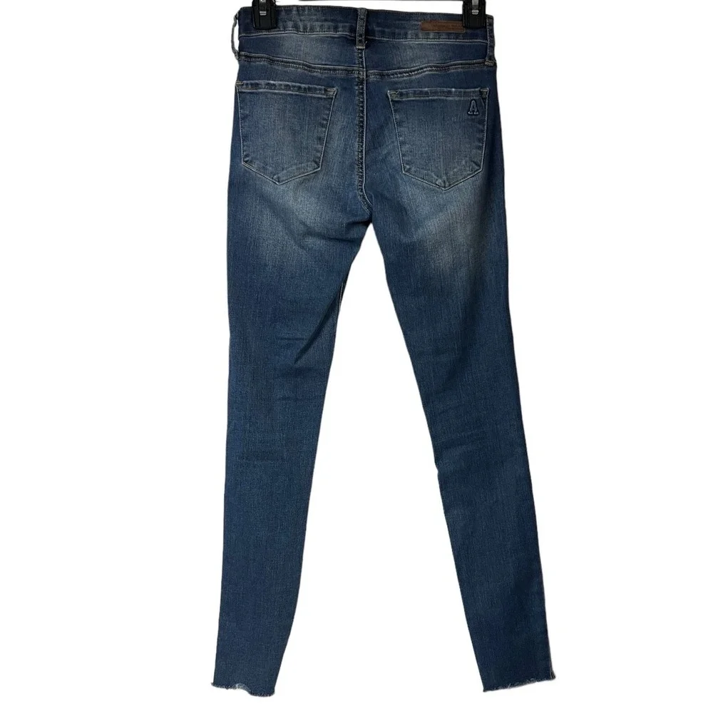 Articles Of‎ Society Jeans 24 Blue Prairie Wash Distressed Fringe Boho Stretch